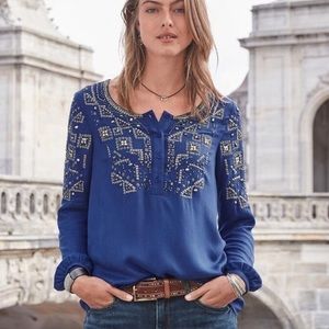 Sundance Geo Breeze embellished top